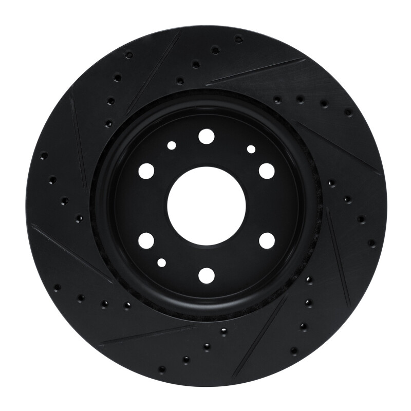 Chevrolet Colorado Brake Rotor (1) - Front Right - R1 Concepts - Drilled & Slotted - Black - `23-`25